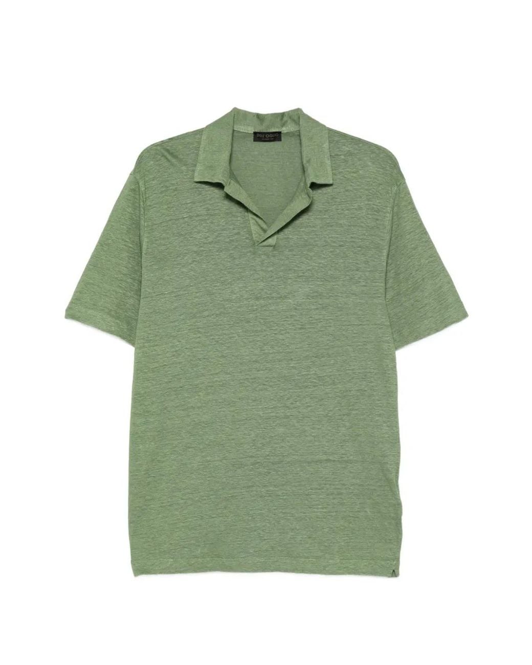 Dell'Oglio Green V-Neck T-Shirt for men