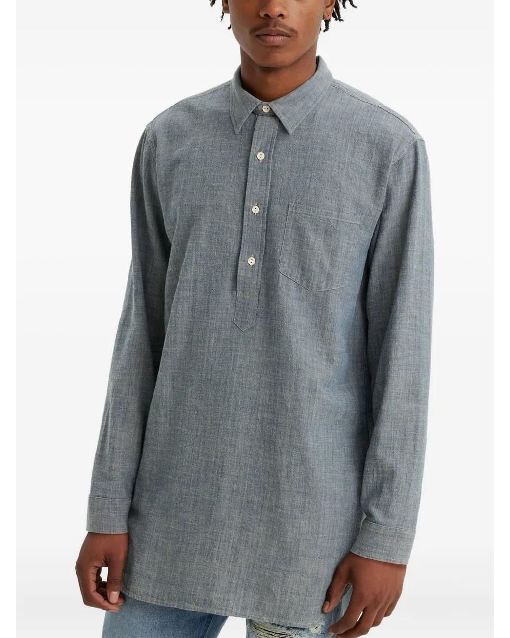 Levi's Gray Patch-Pocket Shirt for men