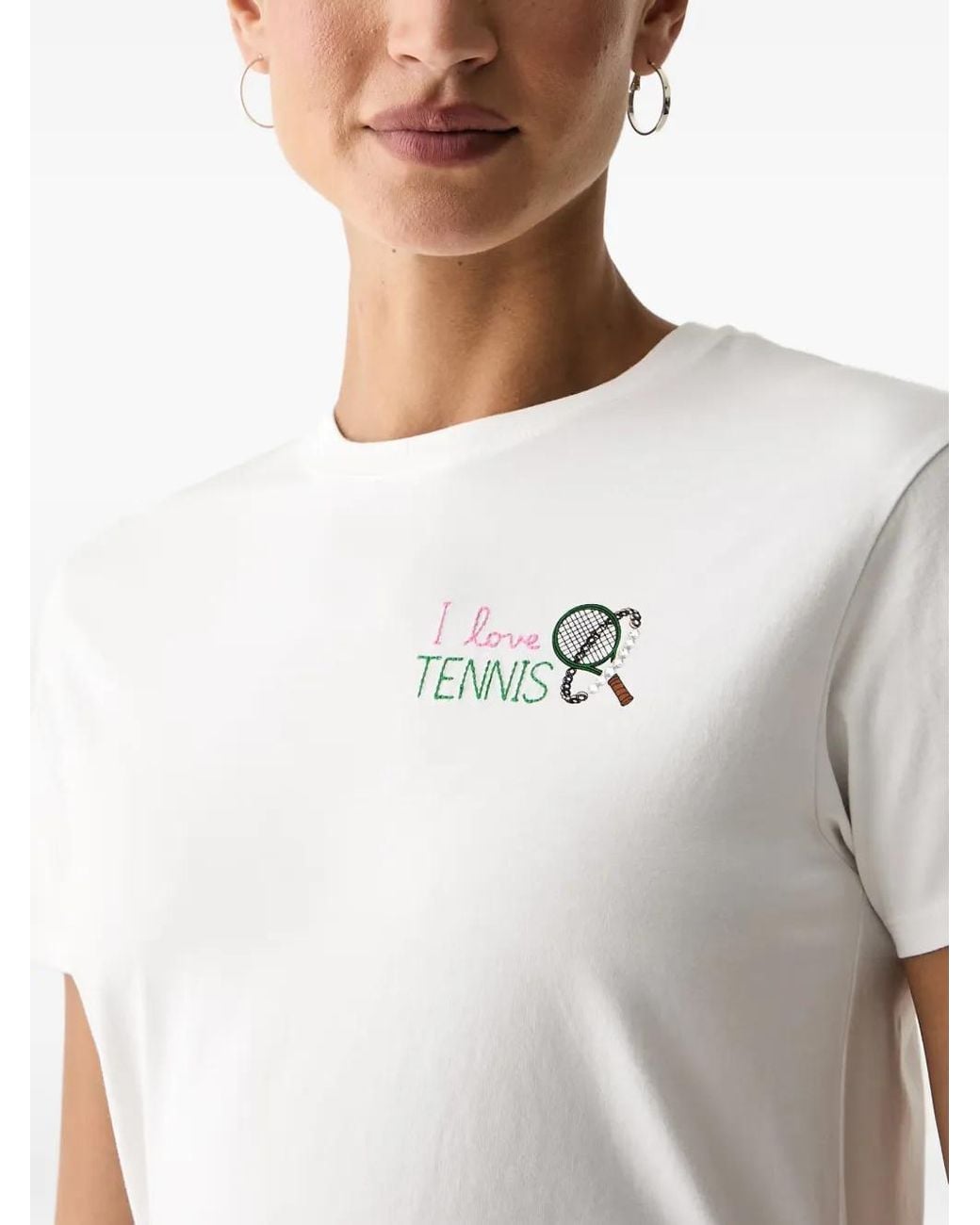 Mc2 Saint Barth White Emilie T-Shirt With Embroidery