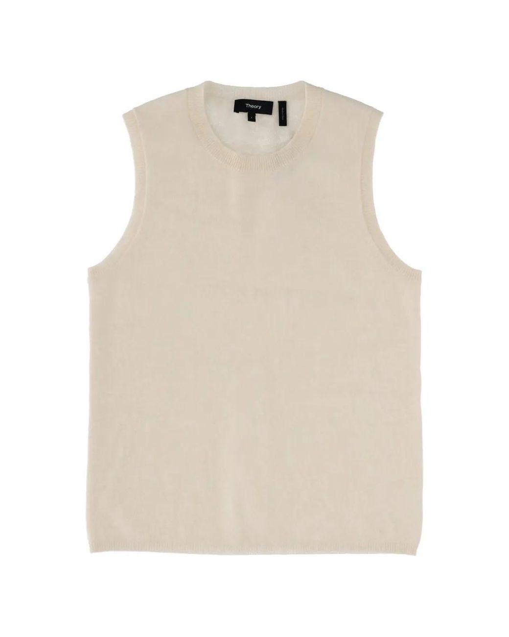 Theory Natural Sleeveless Knitted Top