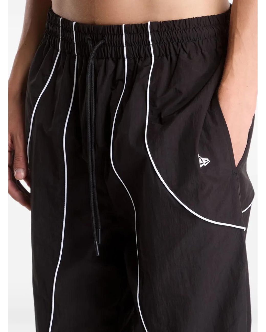 KTZ Black X Los Angeles Dodgers Mlb Piped-Trim Track Pants for men