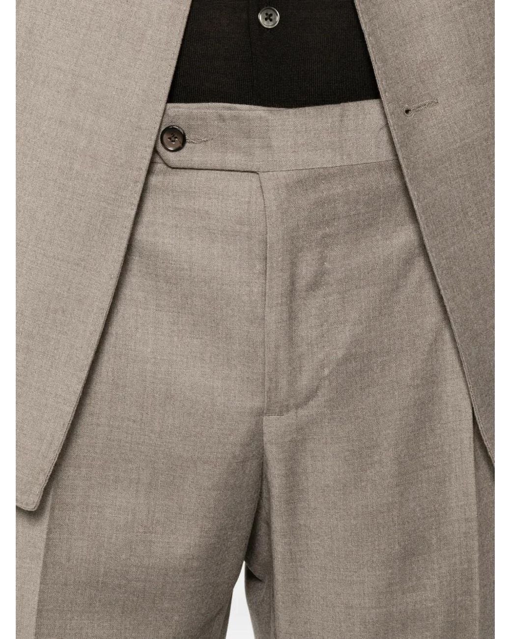 Luigi Bianchi Gray Double-Breasted Suit for men