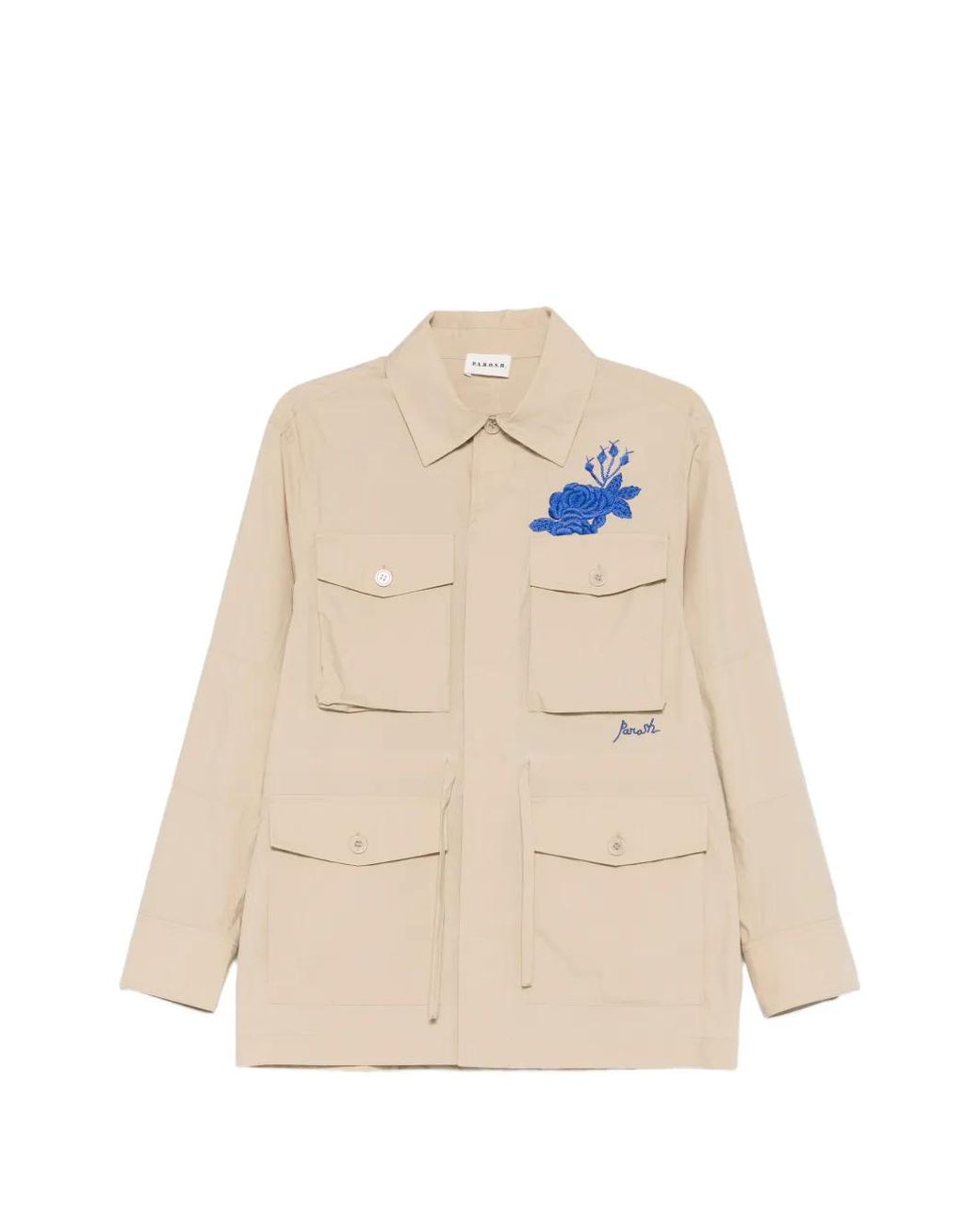 P.A.R.O.S.H. Natural Veste À Fleurs Brodées
