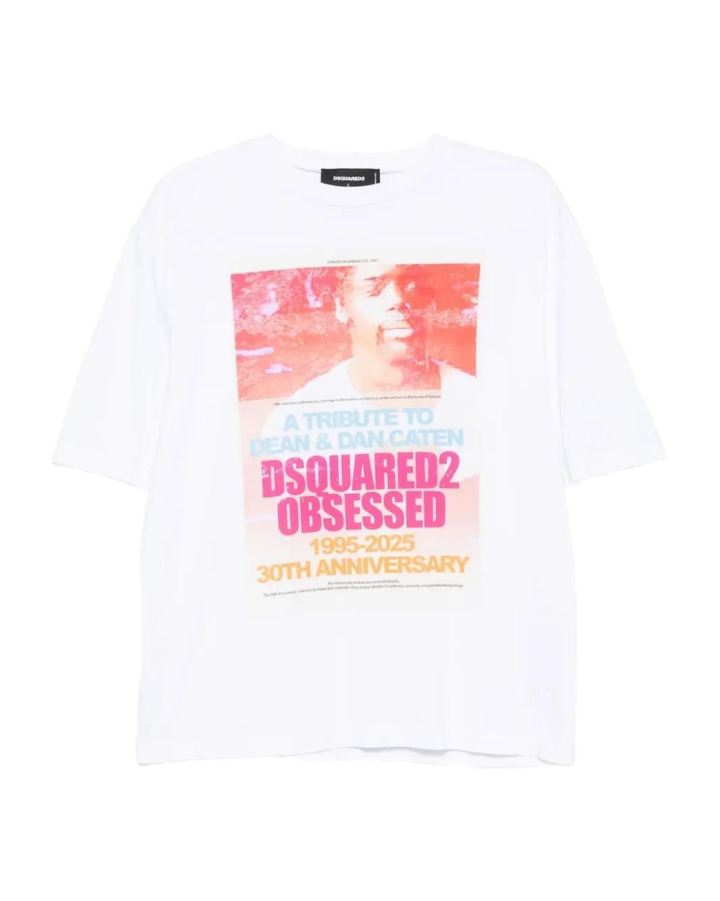 DSquared² White Print T-Shirt for men