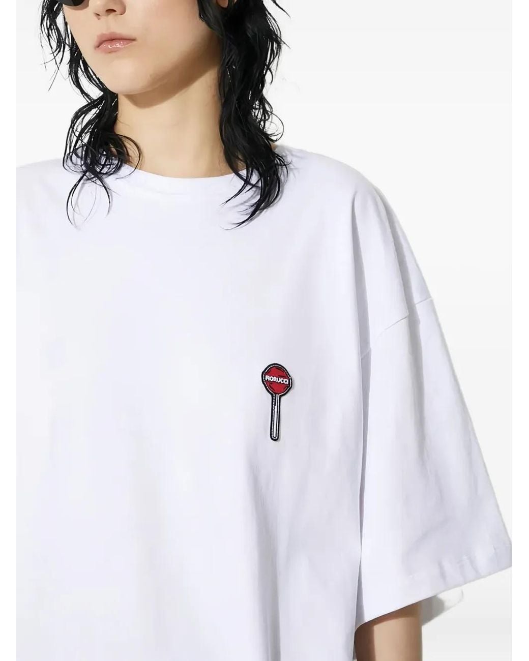 Fiorucci White Embroidered T-Shirt