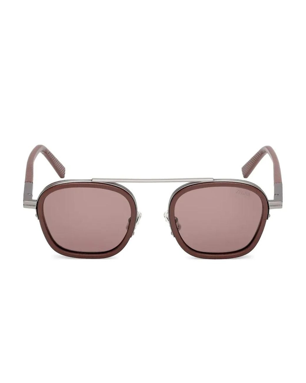 Zegna Pink Square-Frame Sunglasses for men