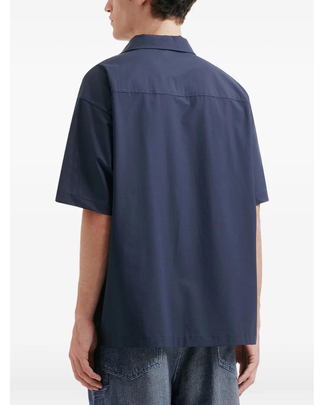 Izzue Blue Pocket Short-Sleeve Shirt for men