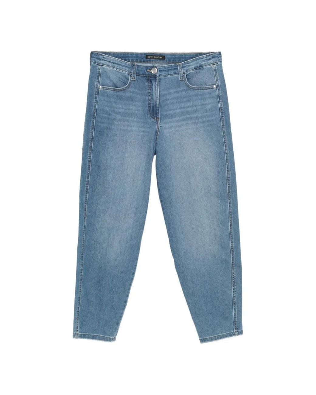 BETTY&CO Blue Faded Cropped Jeans