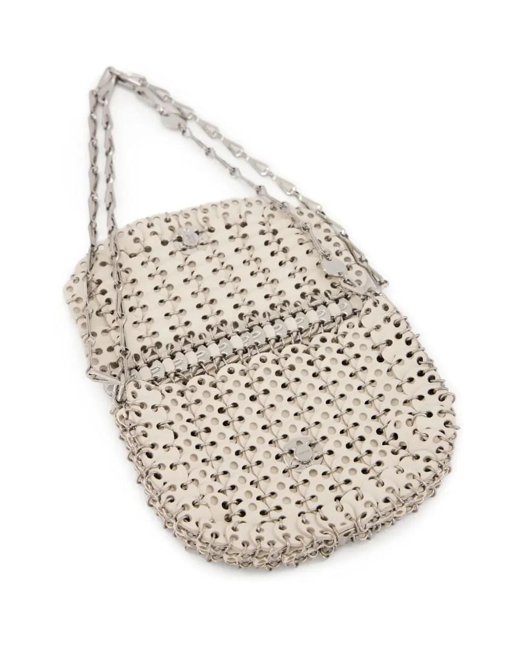 Rabanne White 1969 Chainmail-Effect Shoulder Bag