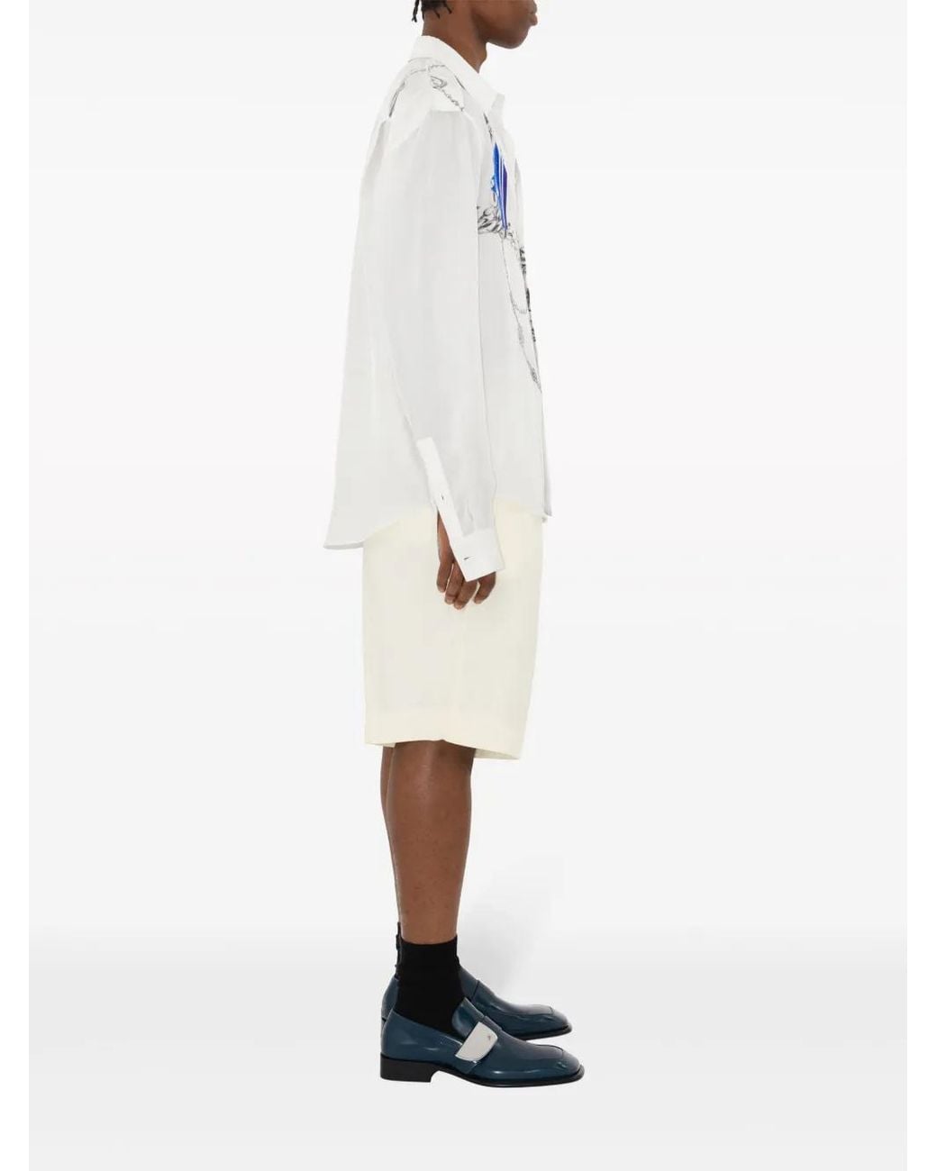 Burberry White Shorts for men