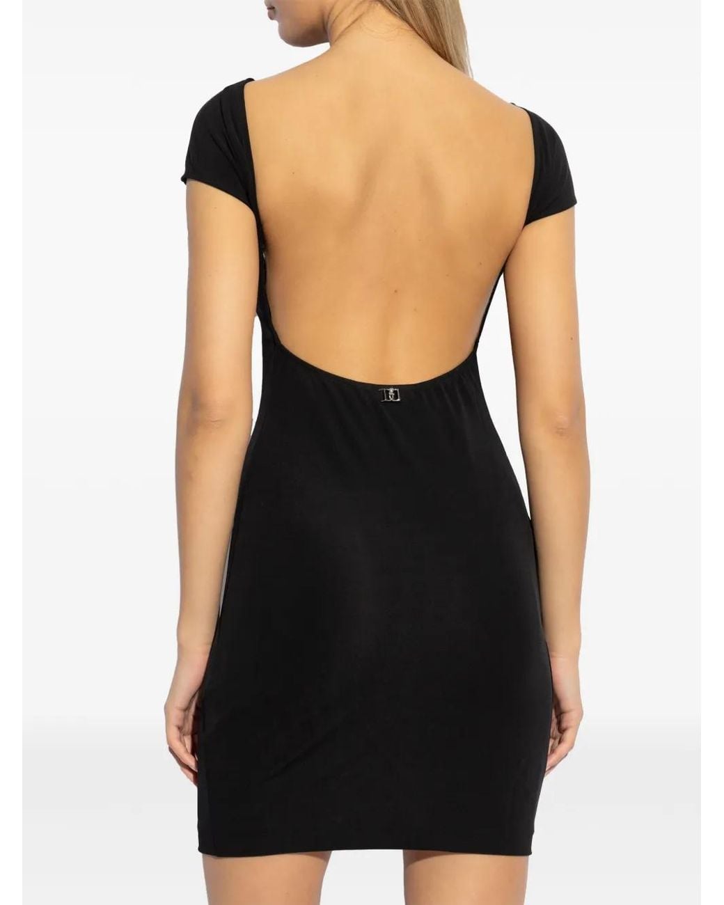 DSquared² Black Open-Back Mini Dress