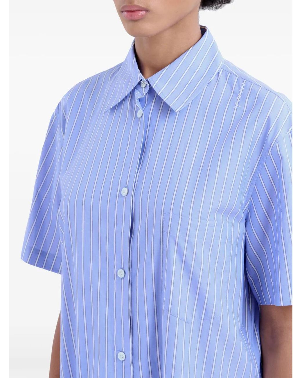 Marni Blue China Cotton Mini Dress