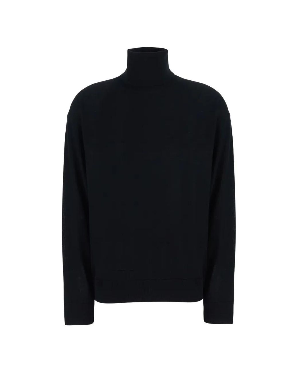 Semicouture Black Freda Roll-Neck Wool Sweater