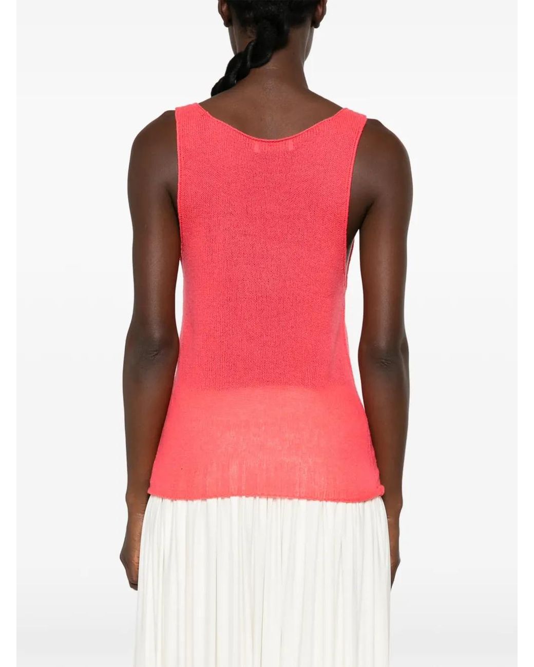 ELY ELY Pink Débardeur En Maille Fine