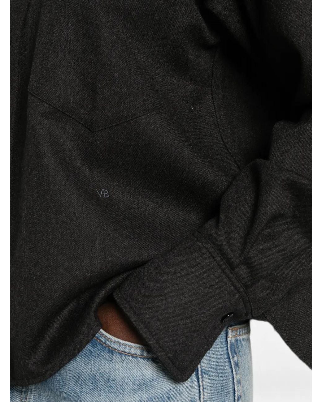 Victoria Beckham Black Flannel Shirt
