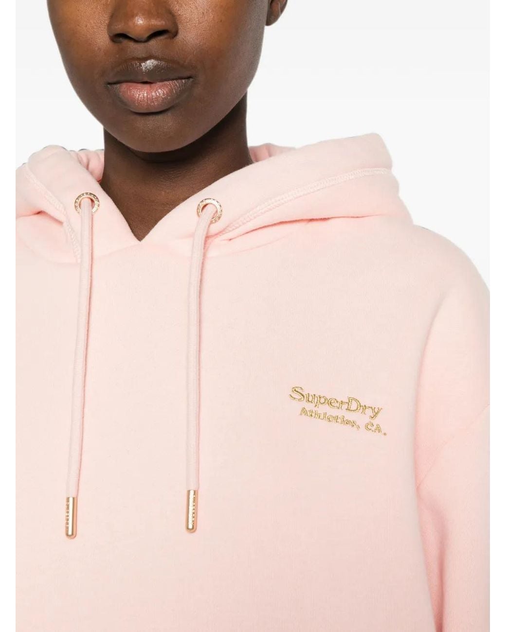 Superdry Pink Logo-Embroidered Mini Dress