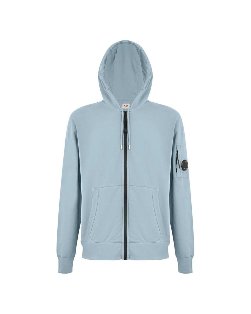 C P Company Blue Zip-Up Hoodie for men