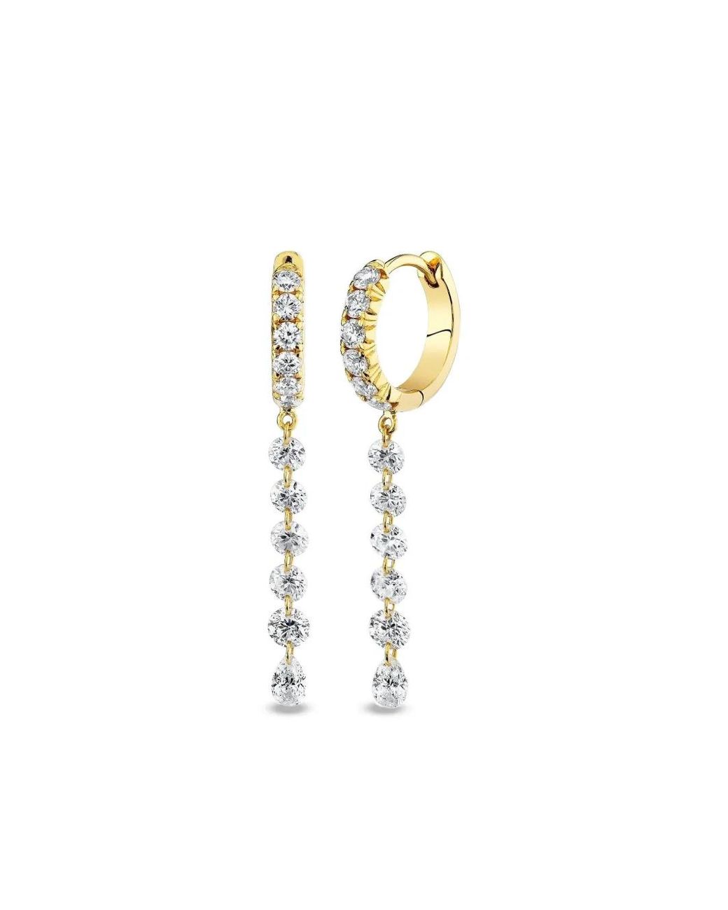 Logan Hollowell White Boucles D'Oreilles En 18Ct Ornées De Diamants