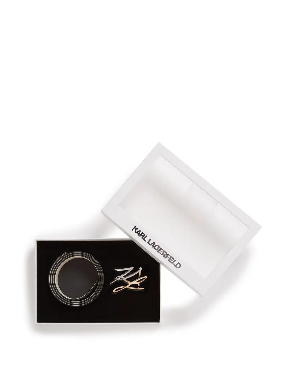 Karl Lagerfeld Black K/Autograph Reversible Belt