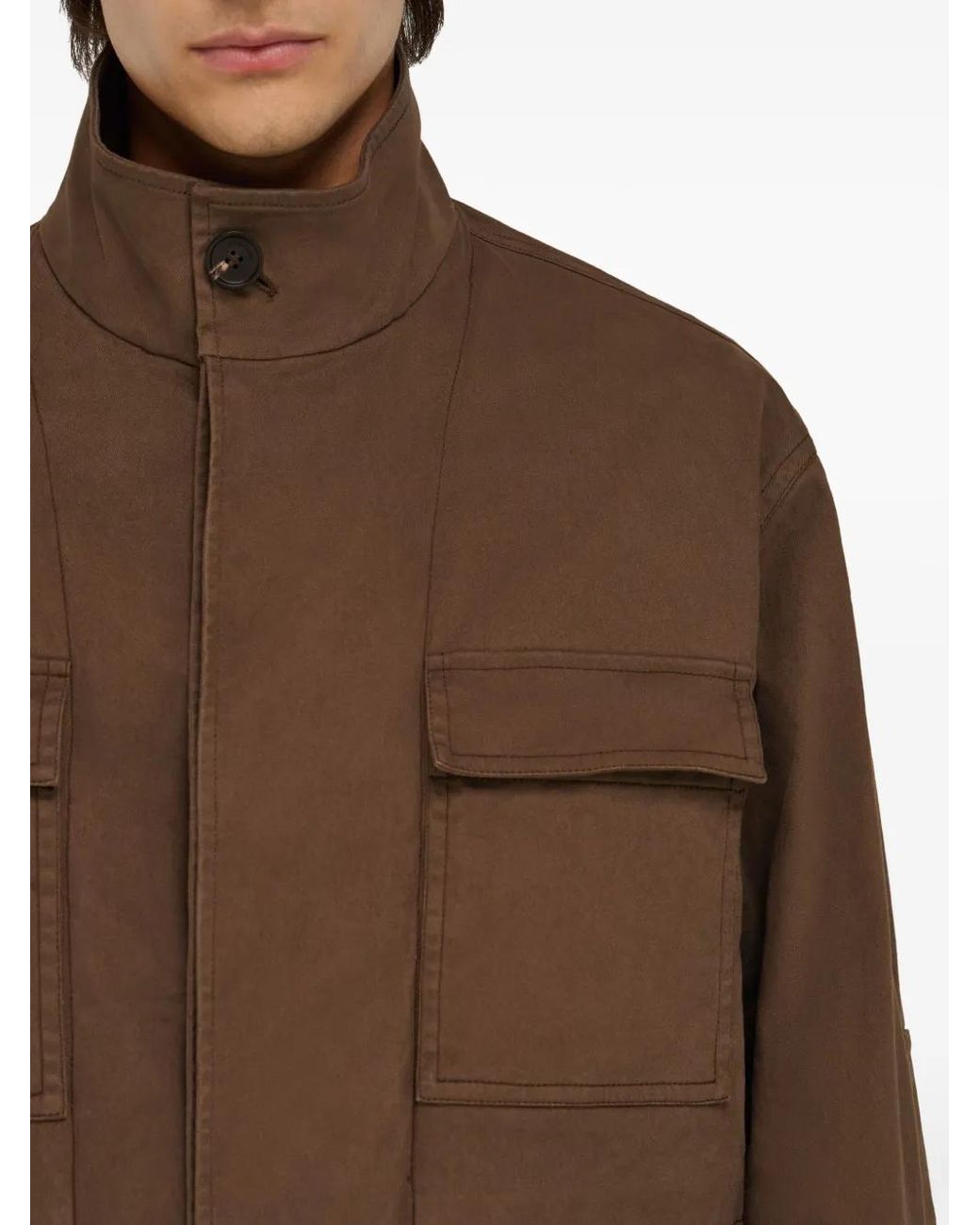 Ferragamo Brown Saharan Jacket for men