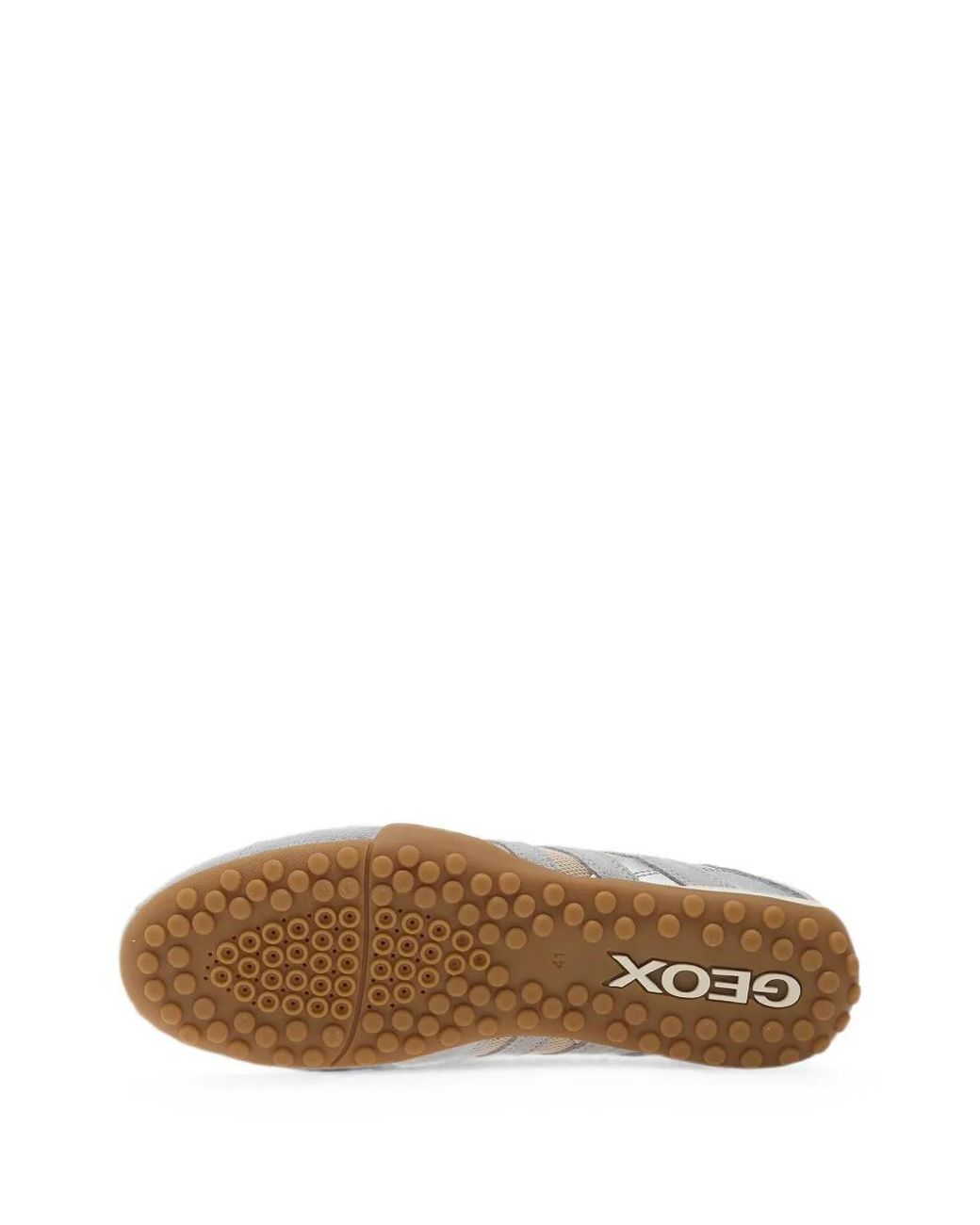 Geox White Baskets Snake Original À Empiècements En Mesh