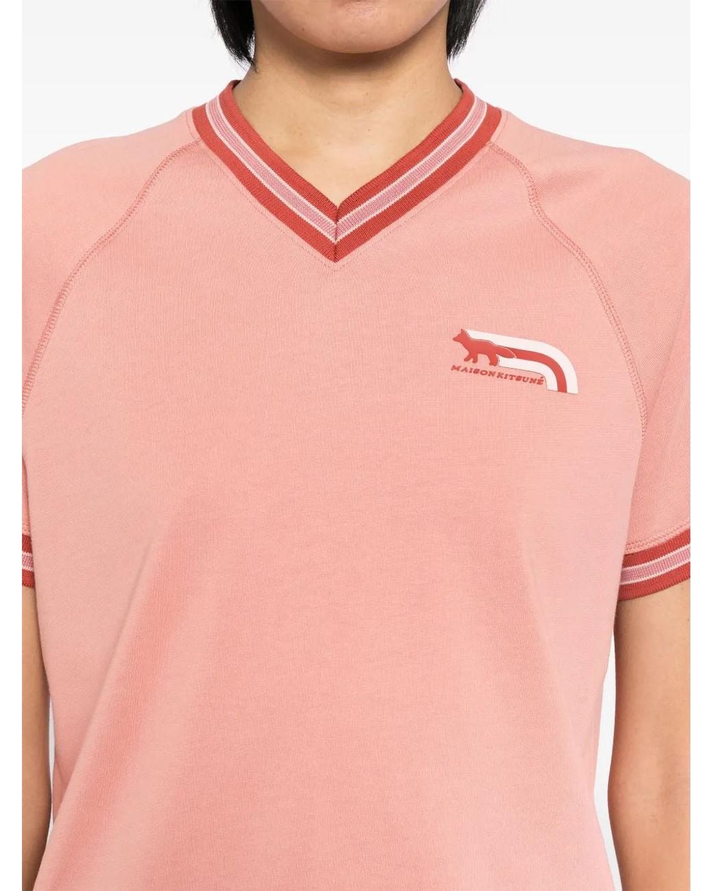 Maison Kitsuné Pink Flash Fox T-Shirt