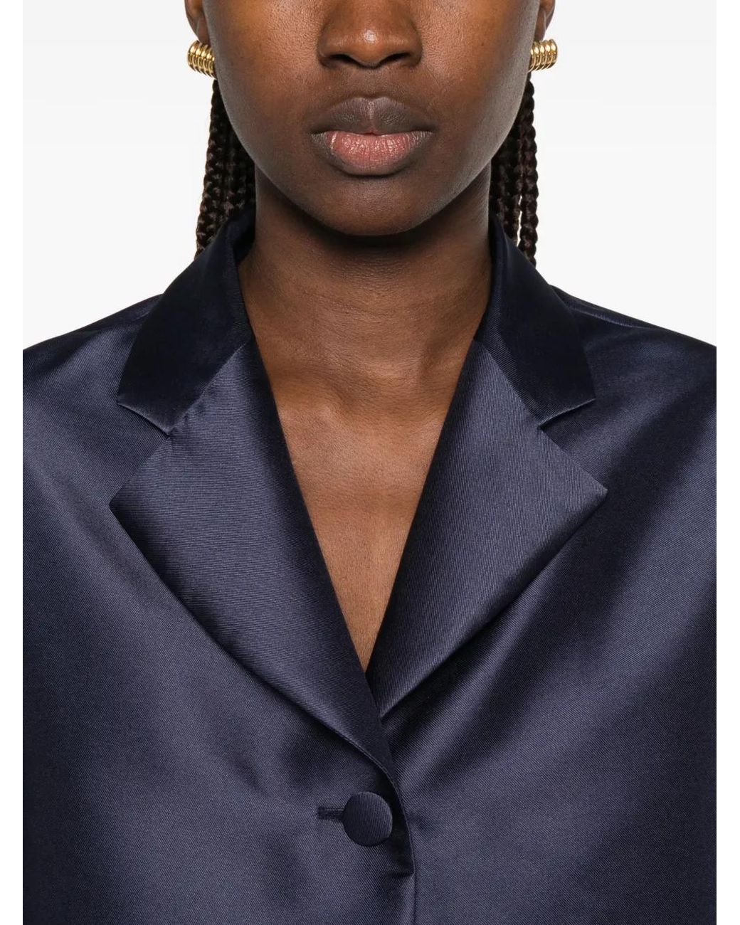 NINA 14.7 Blue Veste À Effet Satiné