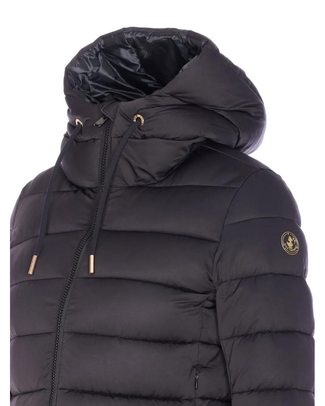 Save The Duck Blue Hooded Padded Jacket