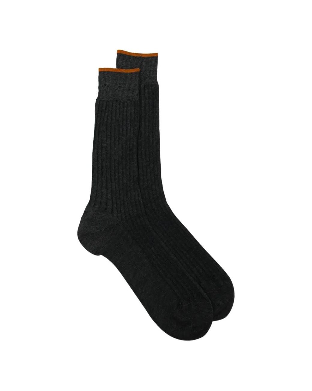 Zegna Black Logo-Print Mid-Calf Socks