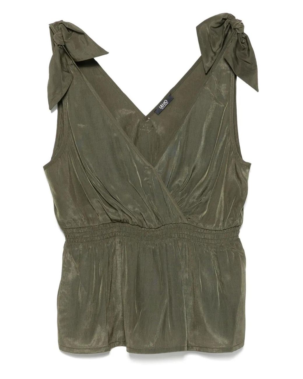 Liu Jo Green Bow-Detail Top