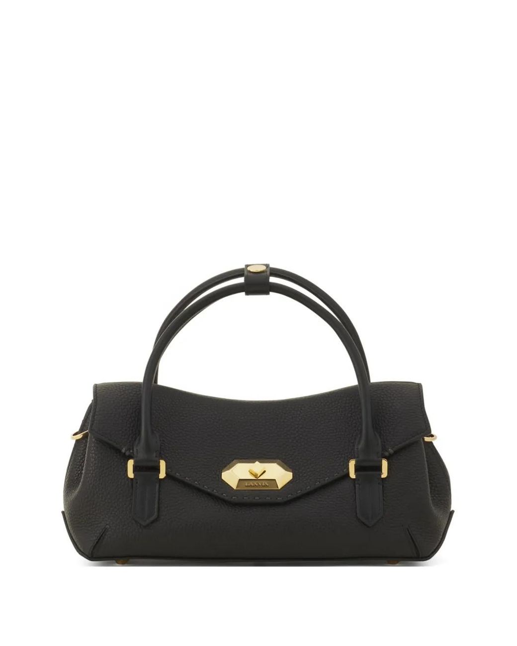 Lanvin Black Leather Tote Bag