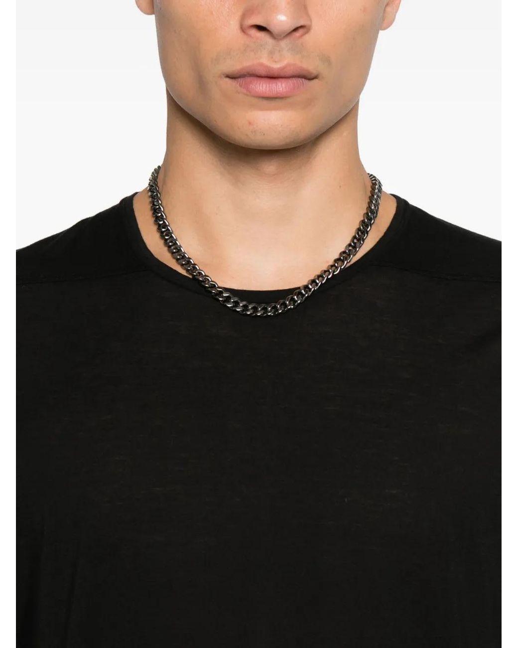 Rick Owens Katoenen T-Shirt Met Ronde Hals En Lange Mouwen in het Black voor heren