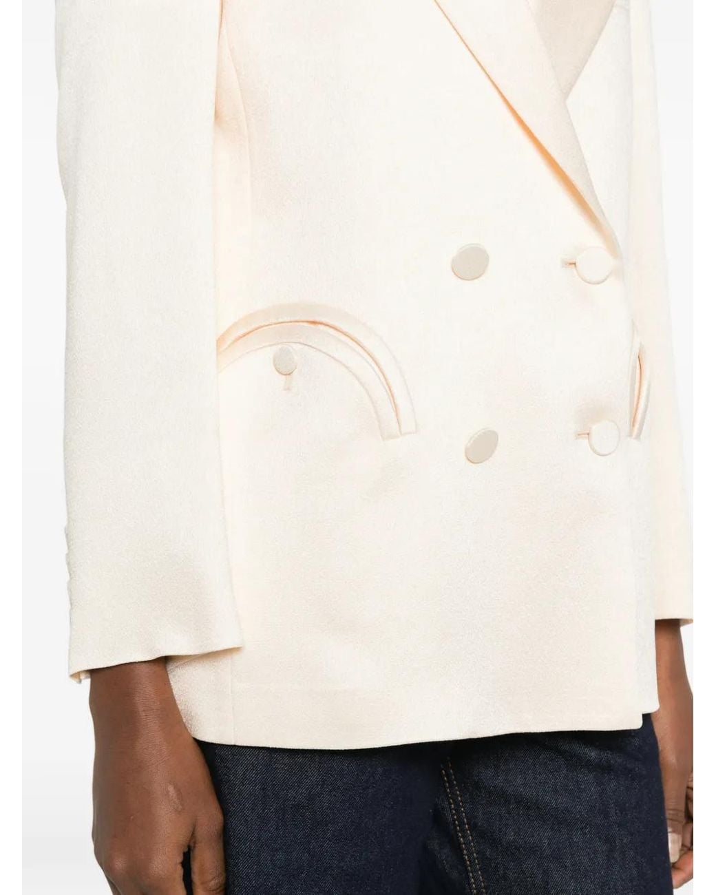Blazé Milano White Double-Breasted Blazer
