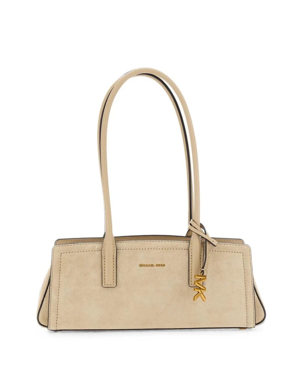 MICHAEL Michael Kors Natural Logo-Plaque Suede Tote Bag
