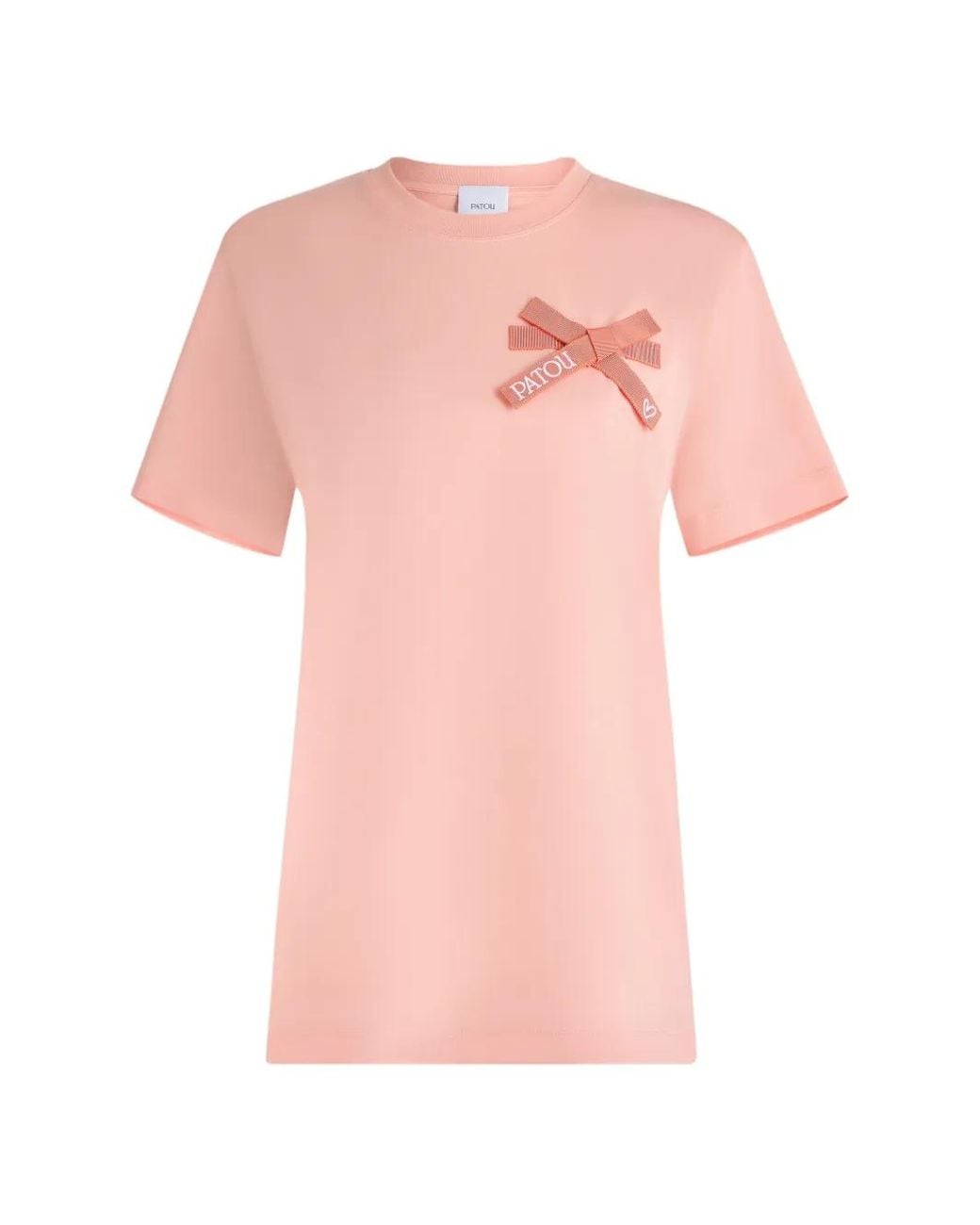 Patou Pink Bow-Detail T-Shirt