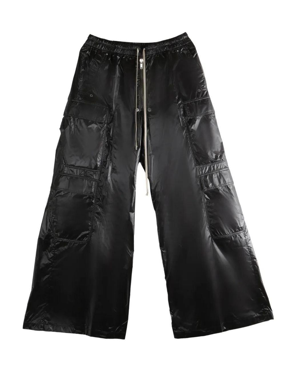 Rick Owens Black Drawstring Cargo Pants for men