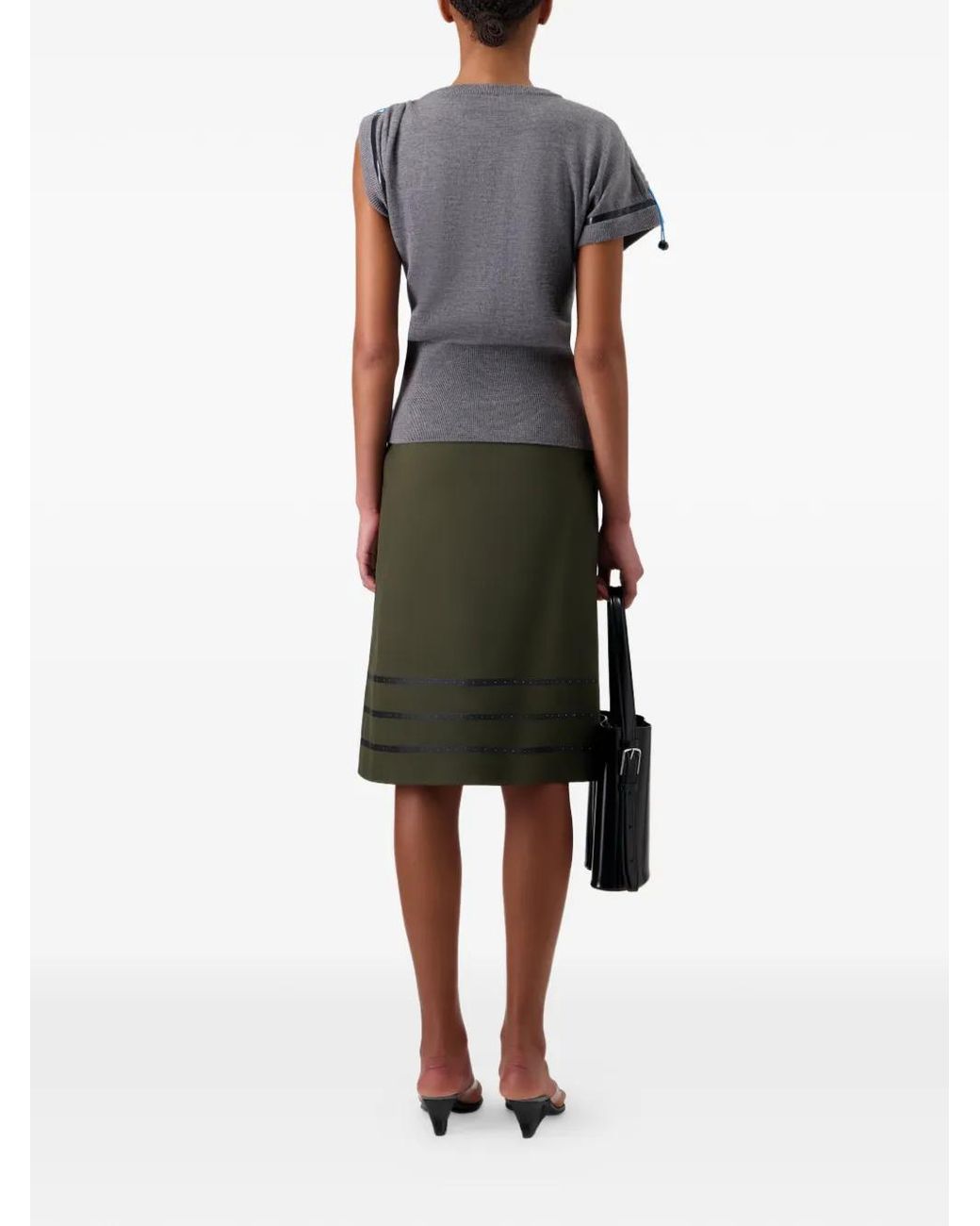 Coperni Gray Cap-Sleeves T-Shirt