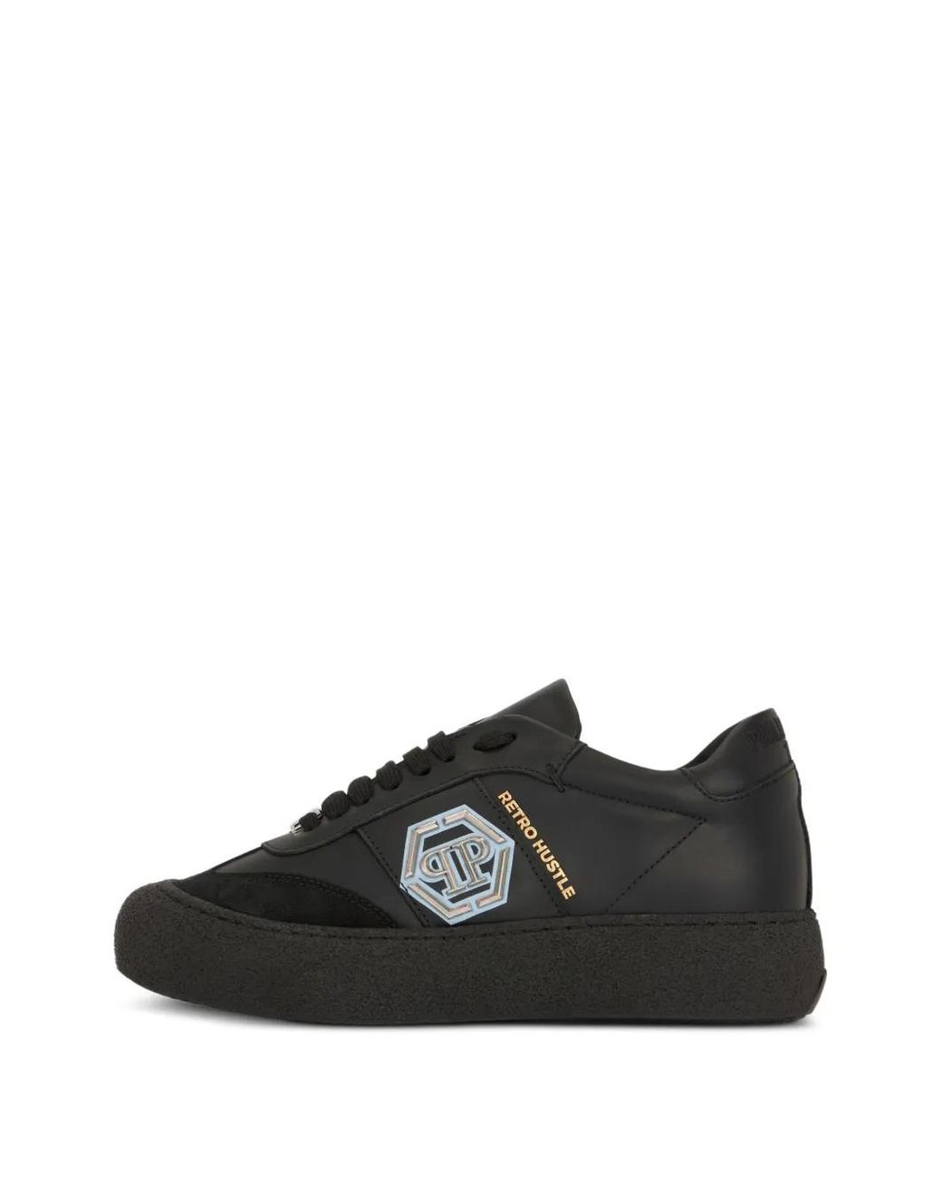 Philipp Plein Black Retro Hustle Sneakers