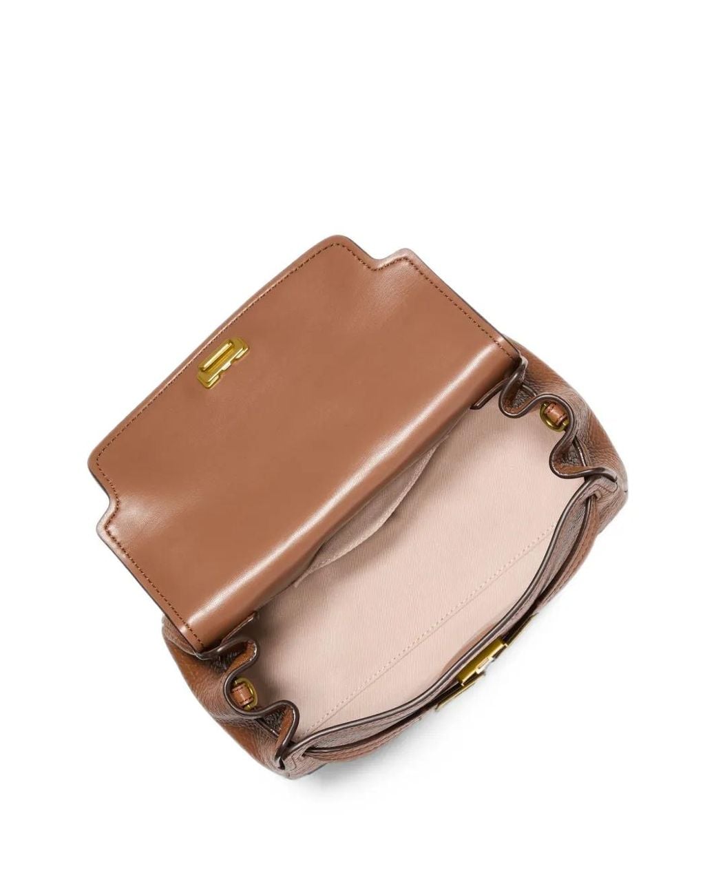 Michael Kors Brown Hamilton Moderne Extra-Small Textured Leather Slouchy Cross Body Bag