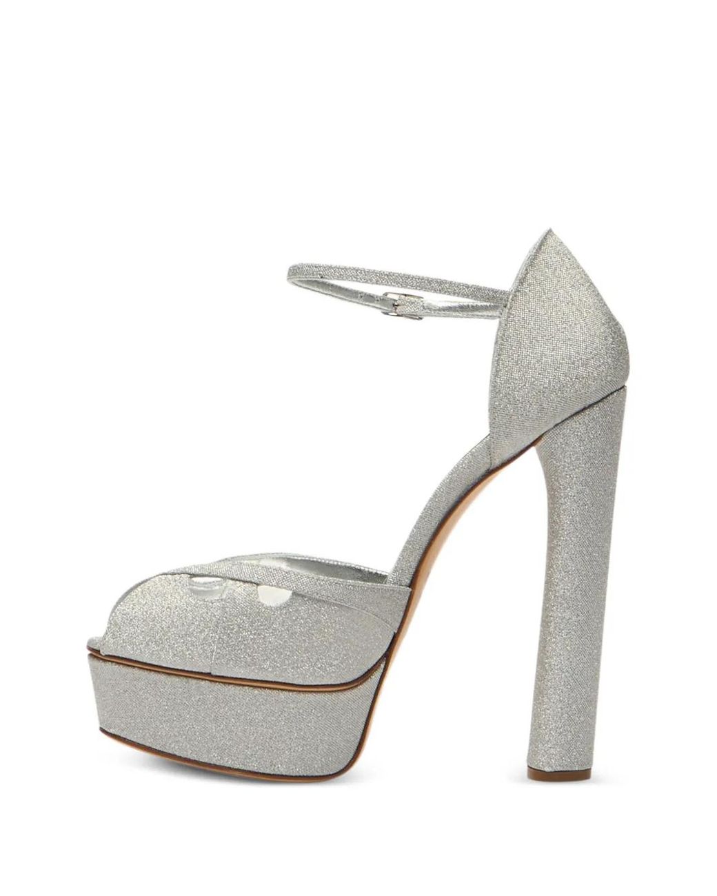 Casadei White Flora Solar Eclipse Platform Sandals
