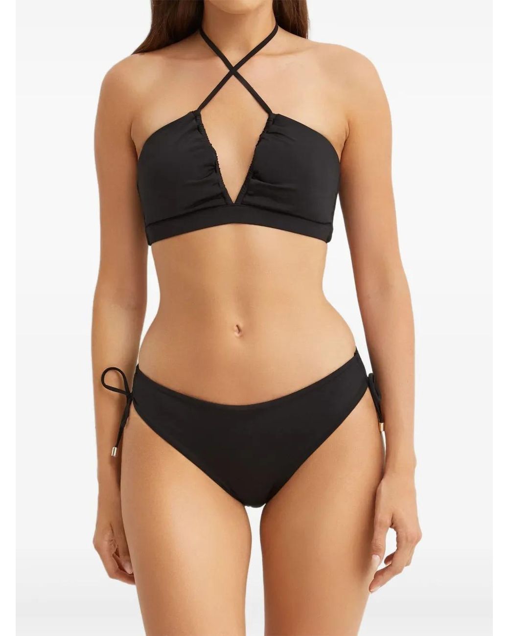 Max Mara Black Adriene Bikini Top
