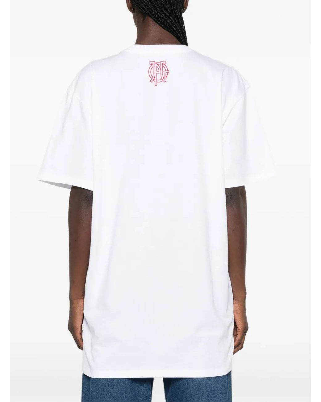 Jean Paul Gaultier White Trompe L'Oeil Graphic-Print T-Shirt