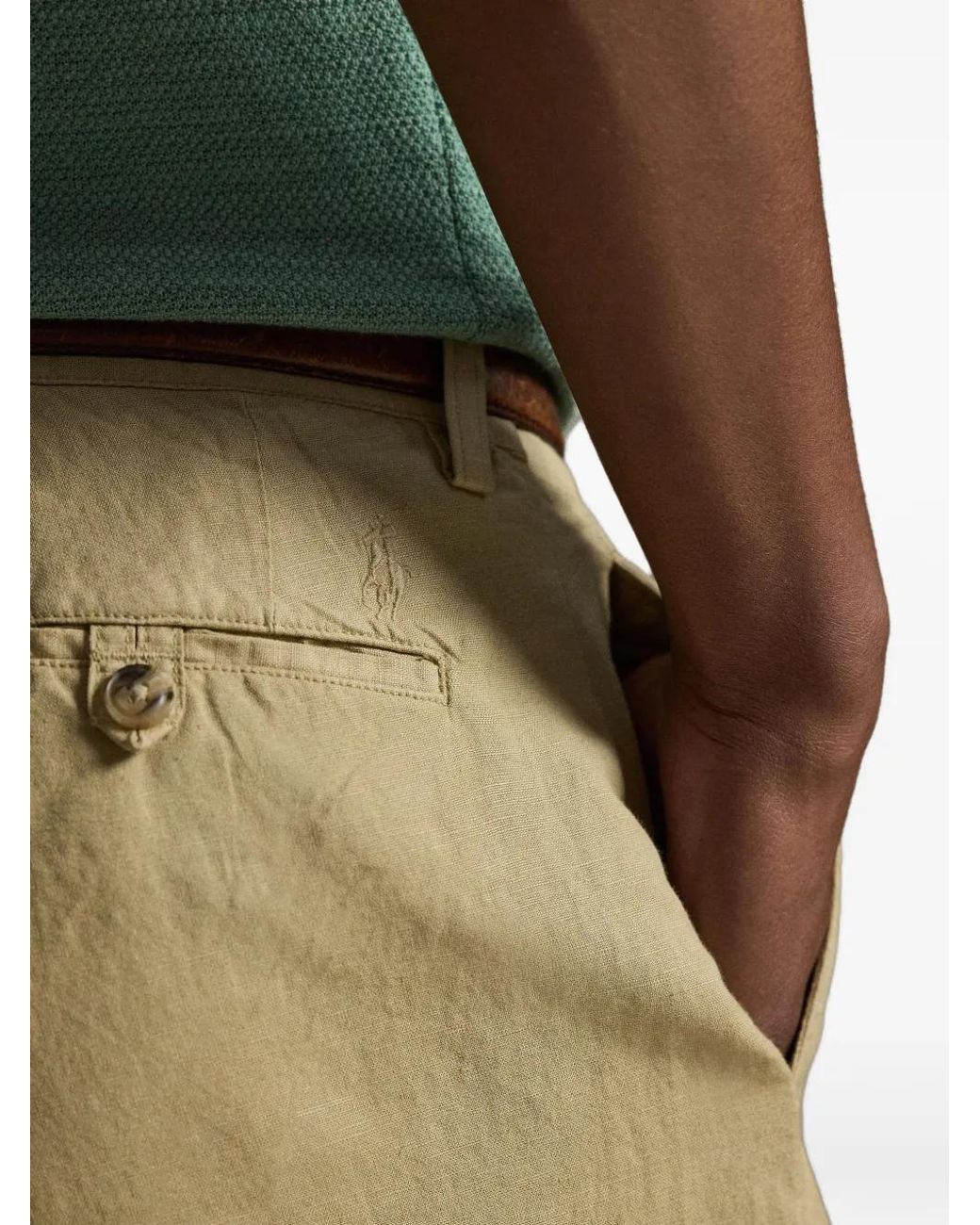 Polo Ralph Lauren Natural Embroidered Chino Trousers for men