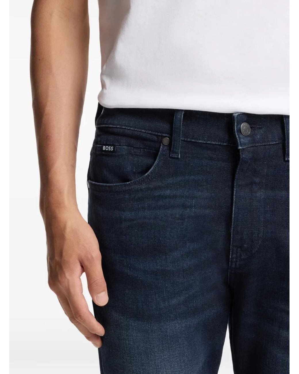 Boss Blue Delaware Slim-Fit Jeans for men