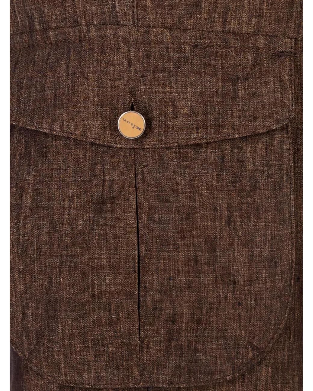 Kiton Brown Cargo Shorts for men