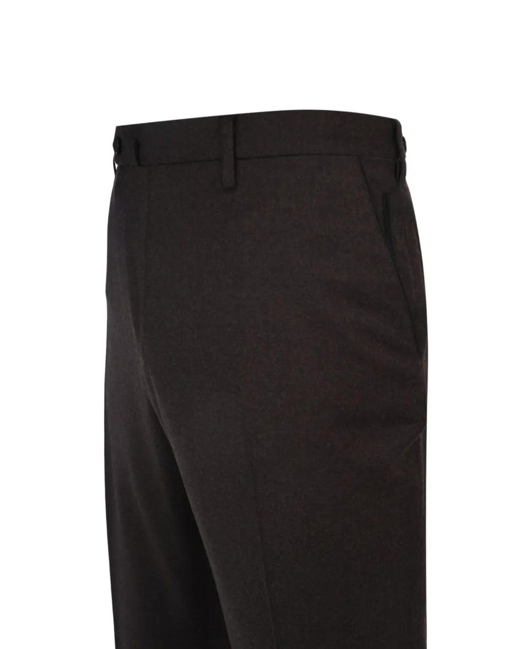 Corneliani Black Button Wool Trousers for men