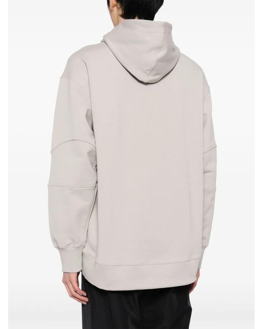 Spoonyard Gray Lace-Up Cotton Hoodie for men