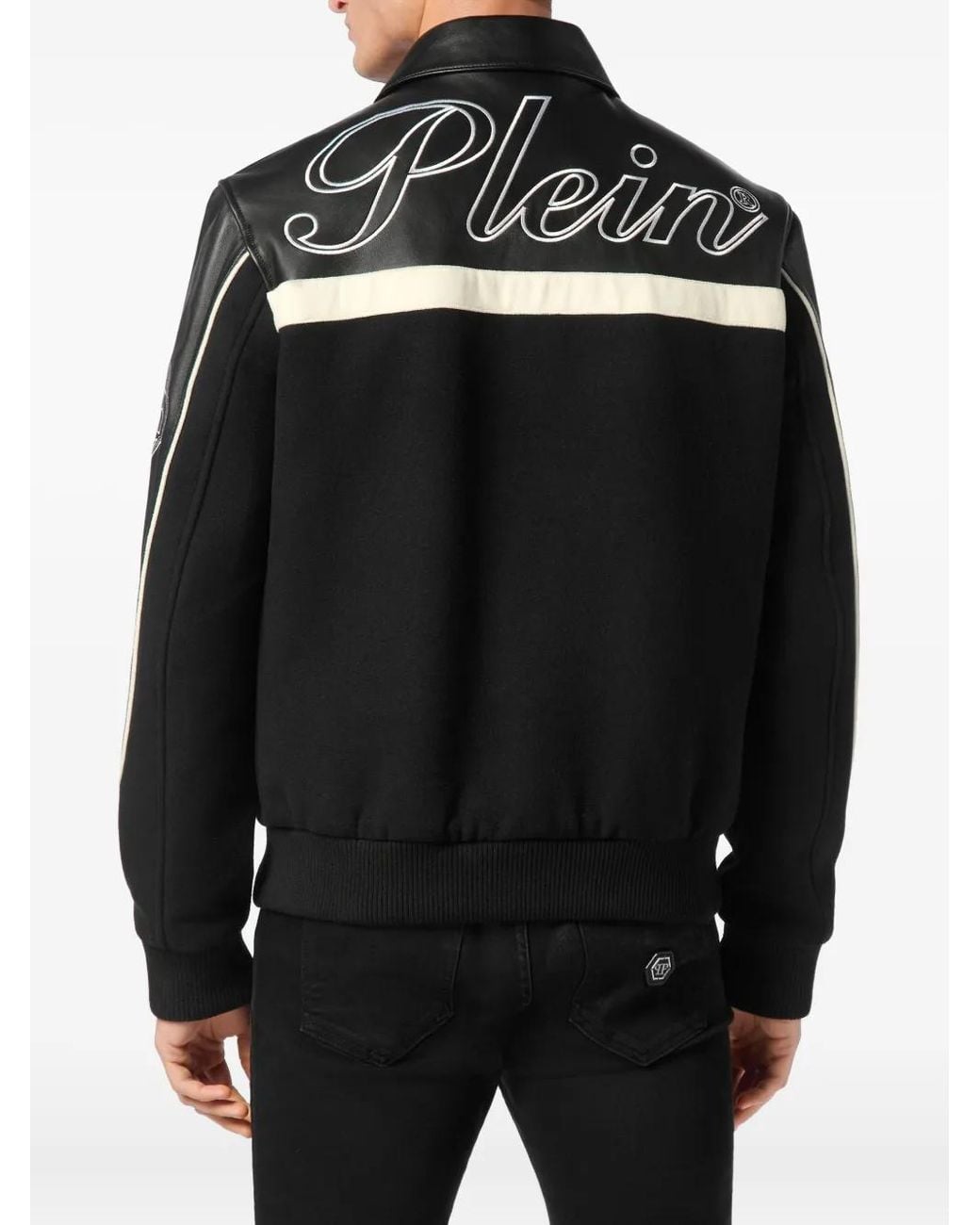 Philipp Plein Black Coster Bomber Jacket for men