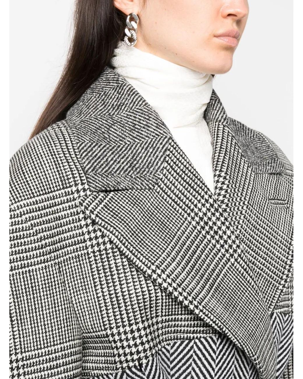 Tom Ford Jas Met Patchwork in het Gray