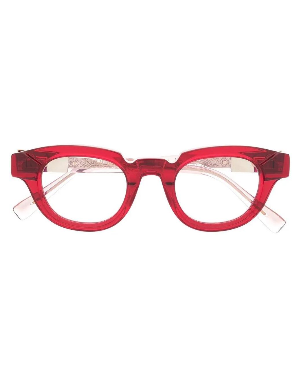 Kuboraum Red S1 Transparent Round Glass Frames